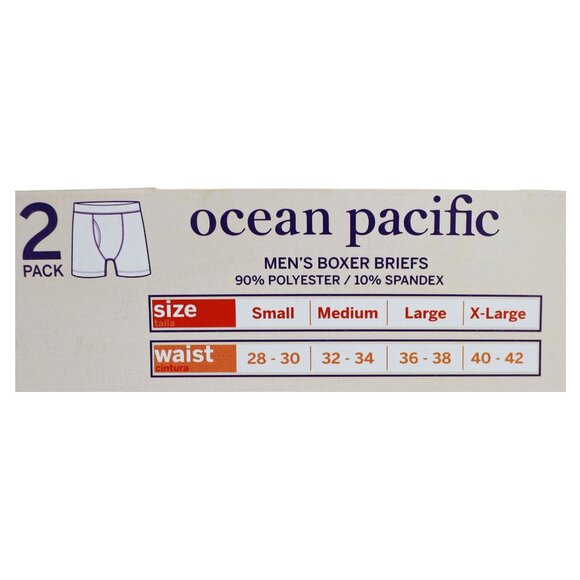 OP Ocean Pacific 2-Pack Boxer Briefs Men's Underwear NIP Pink Carnation - Picture 2 of 4